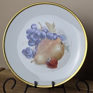 Vintage PMR Bavaria Germany Golden Crown Harvest Fruit Plate      